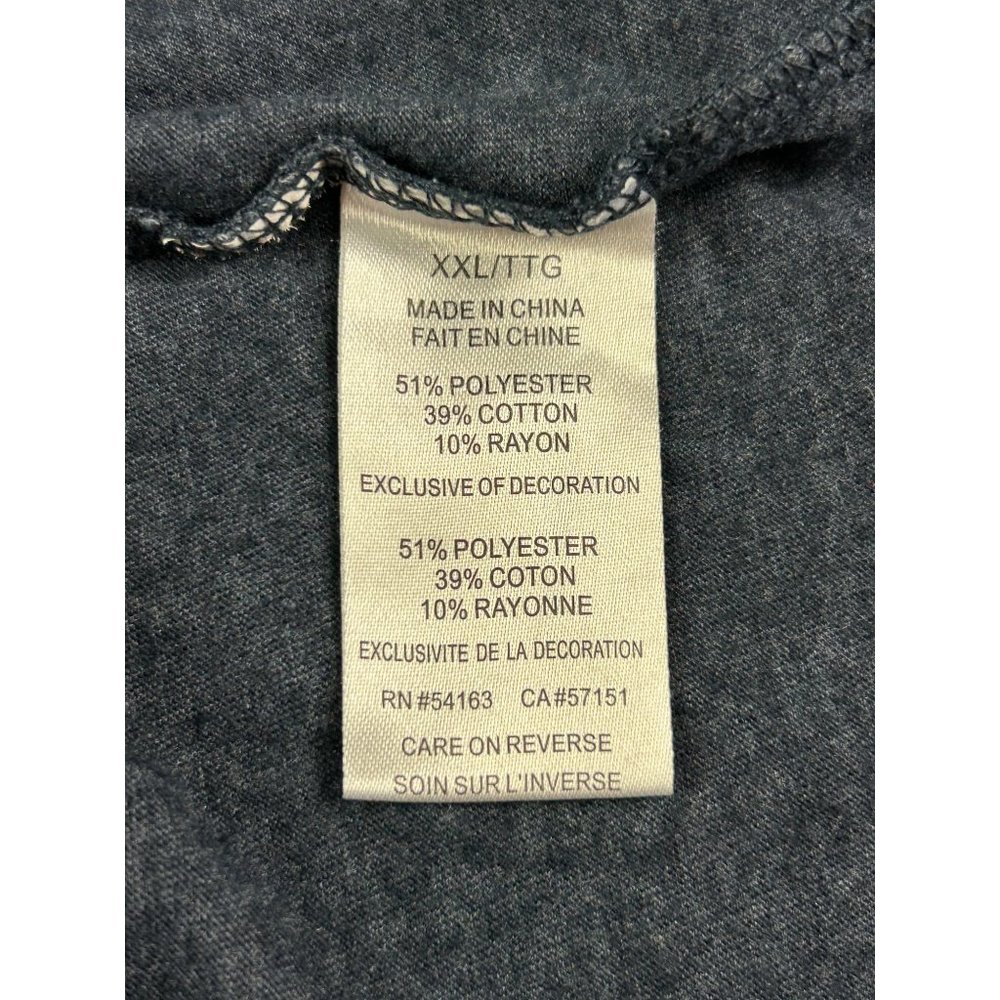 Chargers‎ Los Angeles Grey Short Sleece Tee T-Shirt Mens Size 2XL - Picture 6 of 7